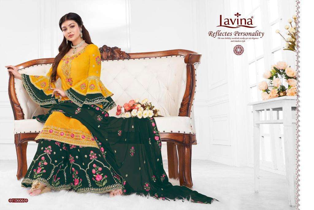 Buy Lavina Vol 106 Lavina Gharara Party Wear Designer Georgette Salwar Suit