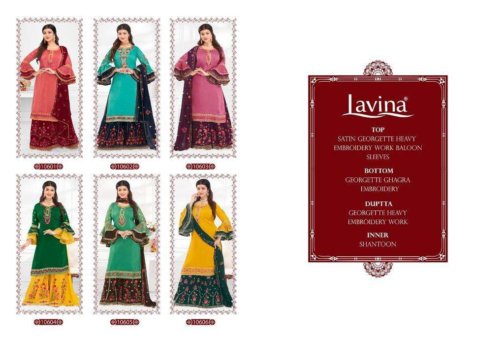 Buy Lavina Vol 106 Lavina Gharara Party Wear Designer Georgette Salwar Suit