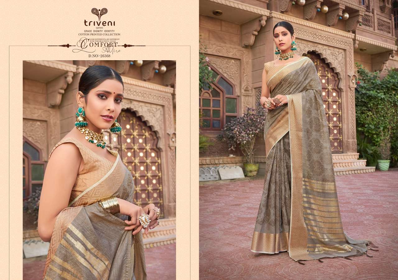 Buy Navrangi Triveni Designer Cotton Saree