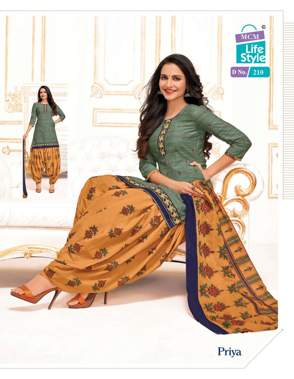 Buy Priya Vol 9 Mcm Lifestyle Patiyala Pocket Special Ready Made Salwar Suit