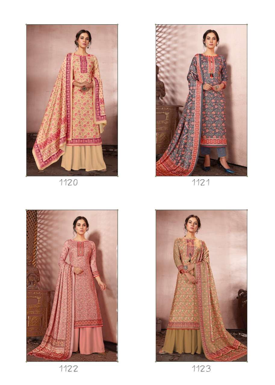 Buy Silk Bipson Fashion Designer Woolen Pashmina Salwar Suit