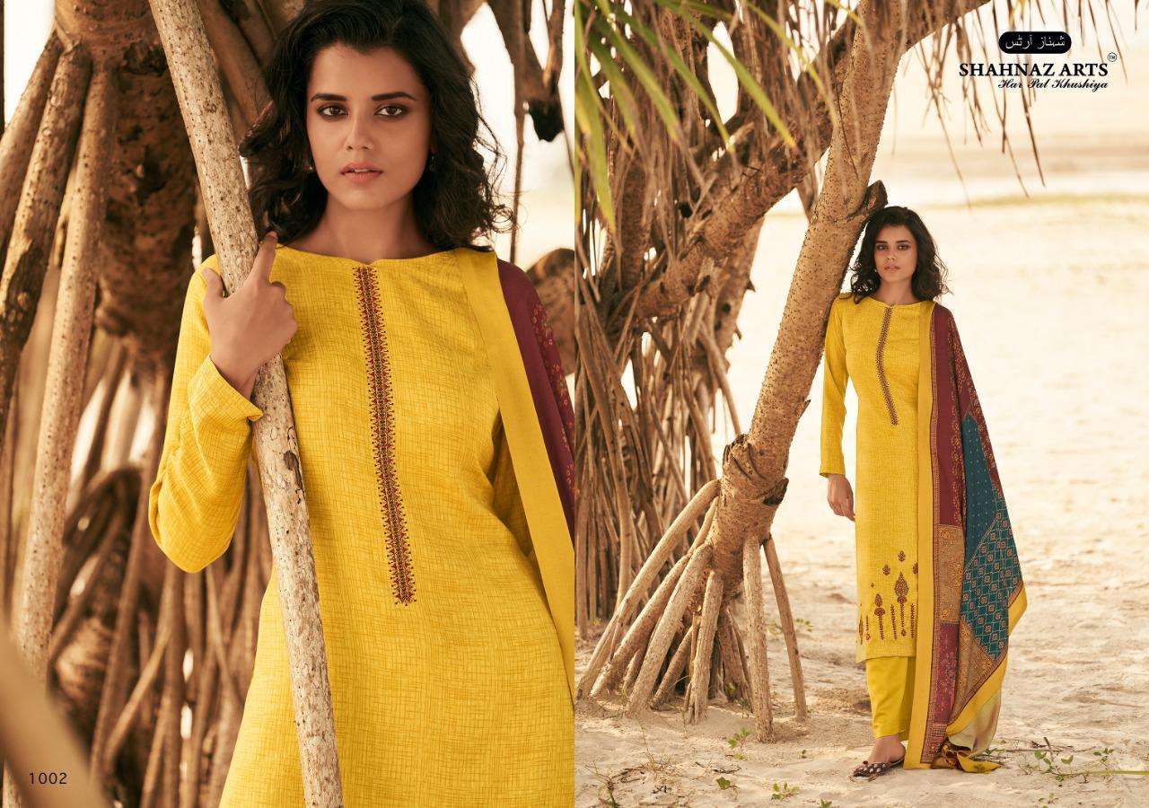 Buy Zarsha Shahnaz Arts Designer Pashmina Salwar Suit