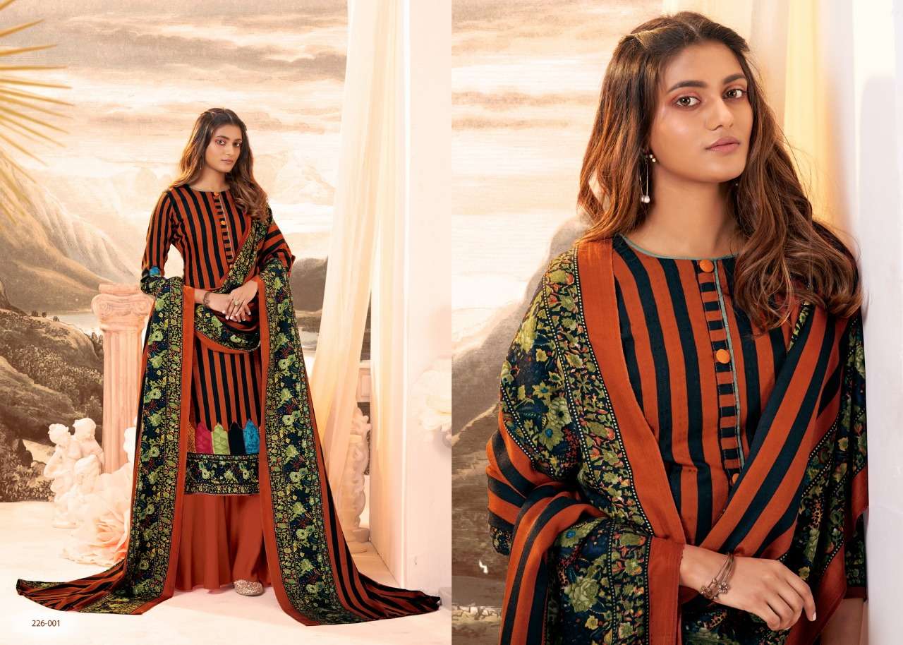 Buy Zulfat Designer Suits Winter Affair Pashmina Woolen Salwar Suit