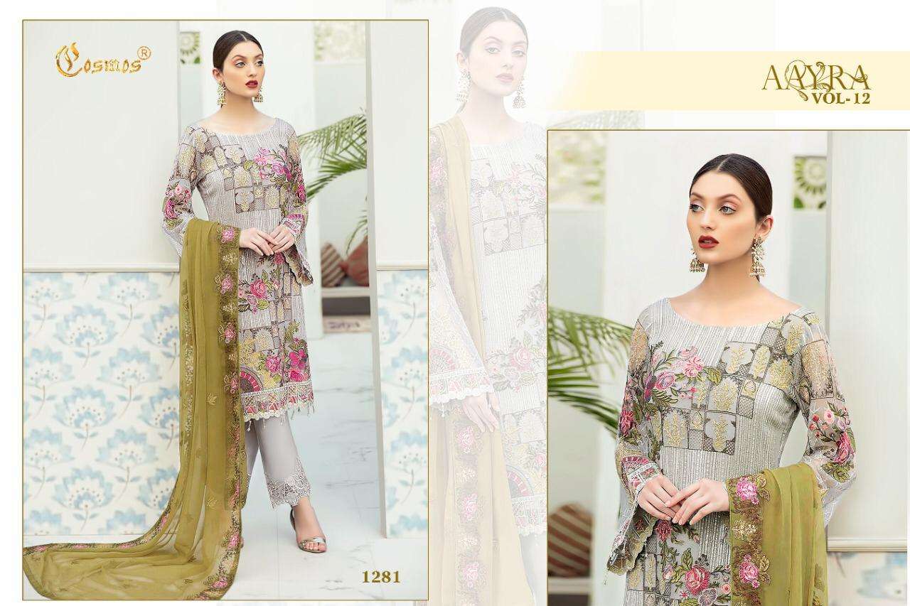Buy Cosmos Aayra Vol 12 Pakistan Online Wholesale Salwar Suit
