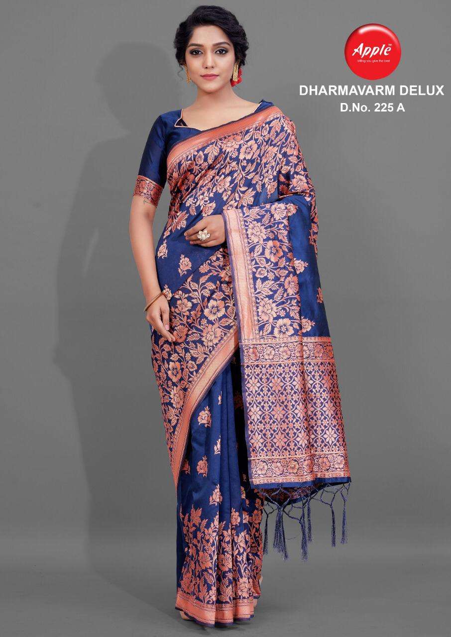 Buy Dharmavaram Silk Delux Apple Designer Silk Weaving Saree