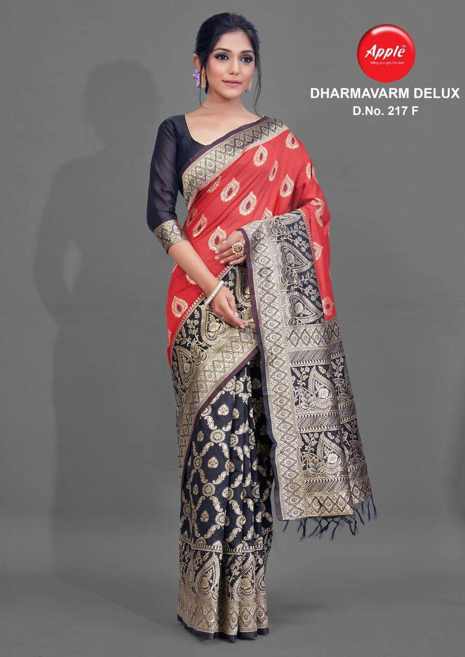 Buy Dharmavaram Silk Delux Apple Designer Silk Weaving Saree