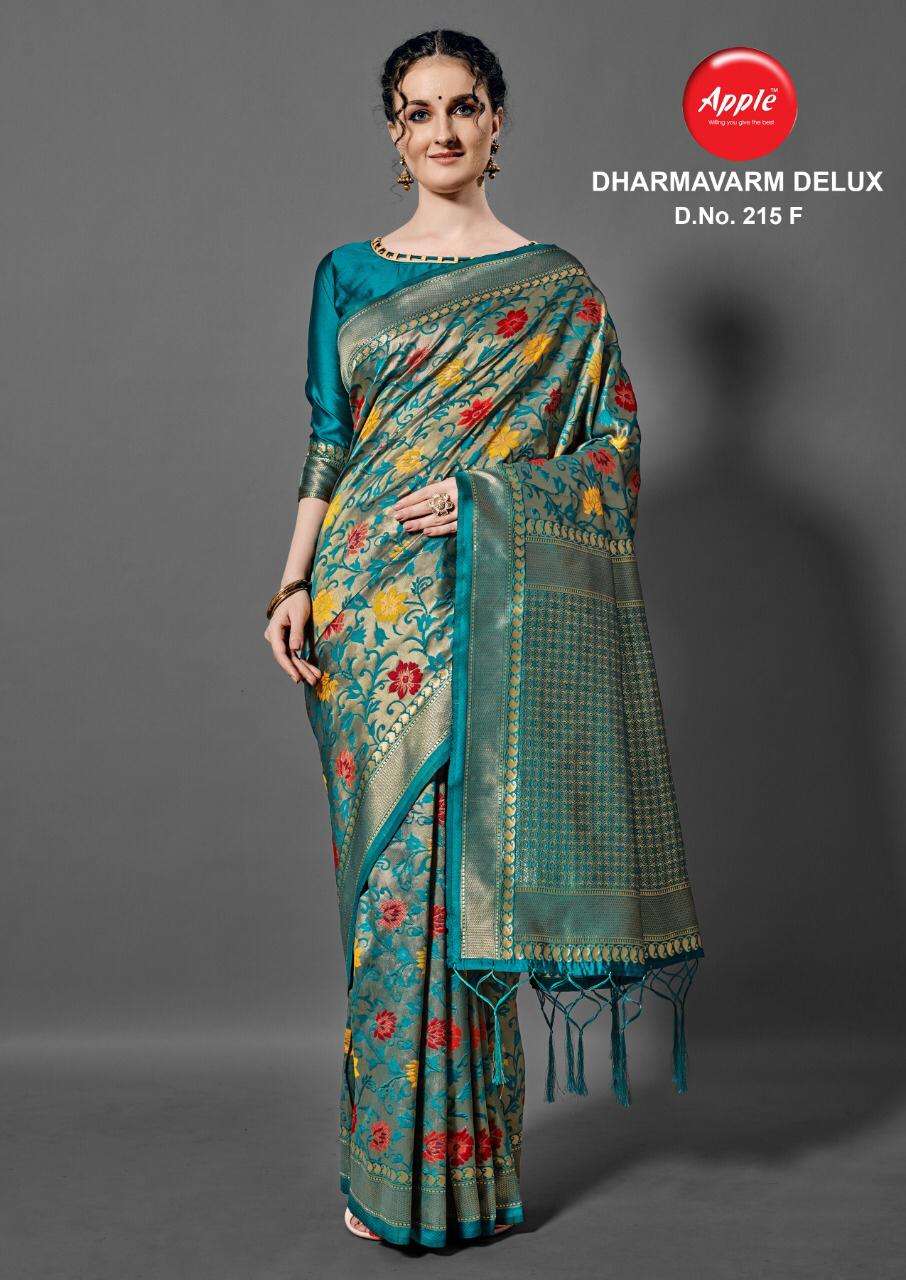 Buy Dharmavaram Silk Delux Apple Designer Silk Weaving Saree