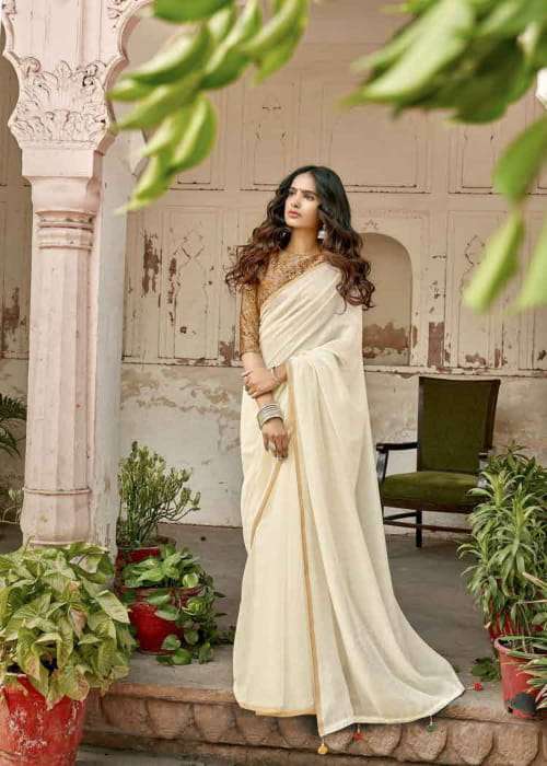 Buy Durga Triveni Designer Linen Saree
