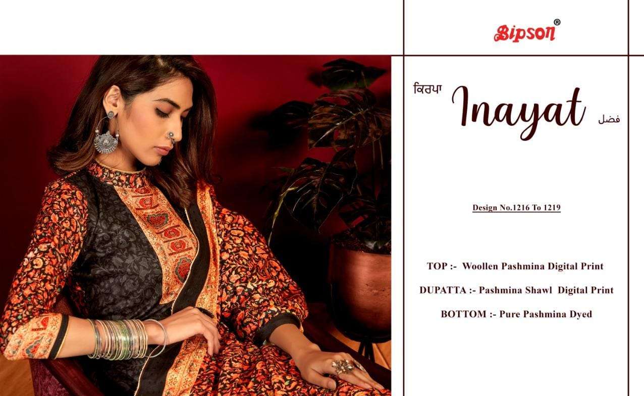 Buy Inayat Bipson Online Wholesale Designer Pashmina Designer Salwar Suit