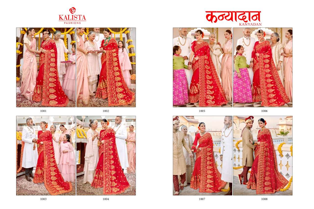 Buy Kanyadan Kalista Online Wholesale Designer Heavy Georgette Saree