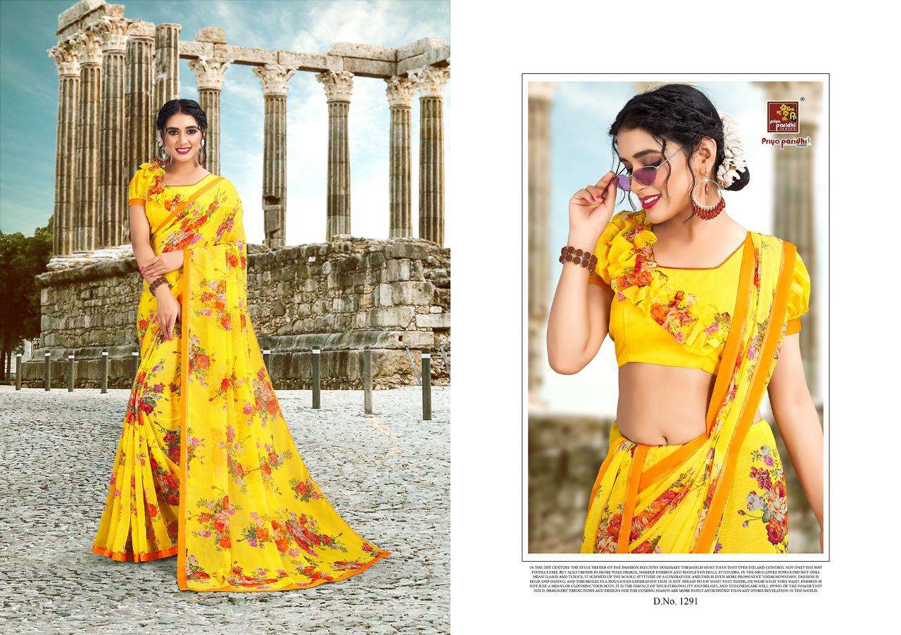 Buy Mannat Priya Paridhi Online Wholesale Designer Chiffon Saree