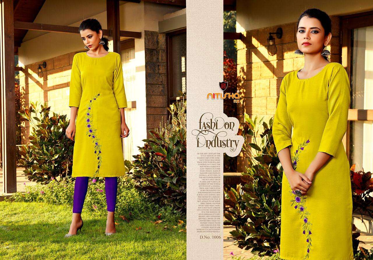 Buy Mulmul Nitisha Nx l Online Wholesale Designer Rayon Kurtis