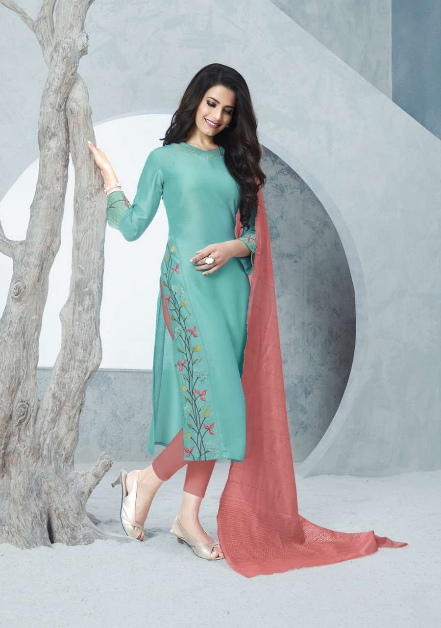 Buy Richie - Rich S3 Forever (Attitude) Online Wholesale Soft Silk Kurtis With Dupatta