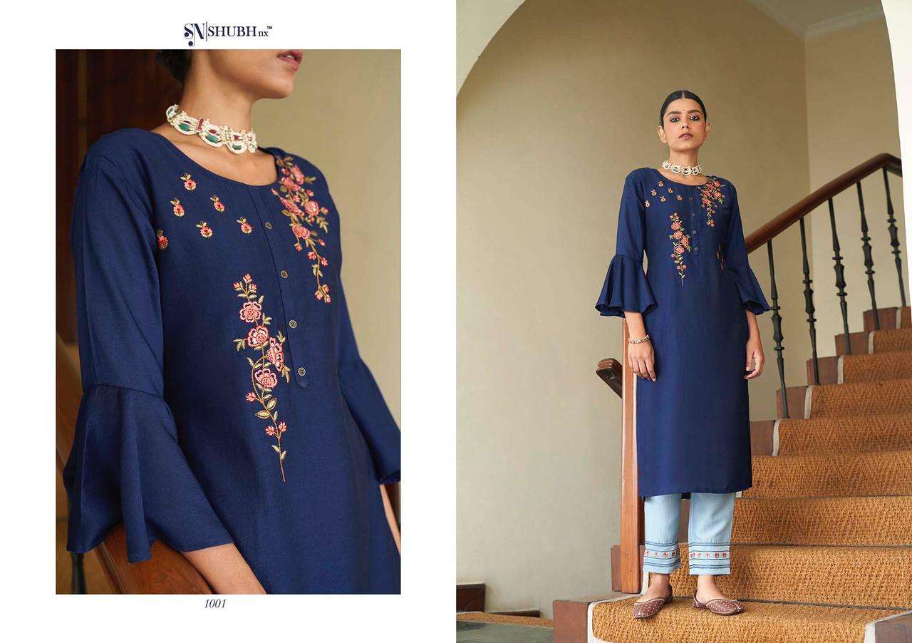 Buy Aasiya Shubh Nx Online Wholesale Designer Chinon Kurti With Pant