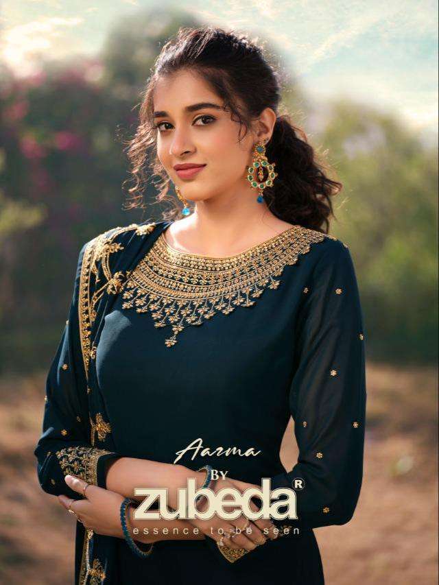 Buy Aazma Zubeda Online Wholesale Designer Georgette Salwar Suit