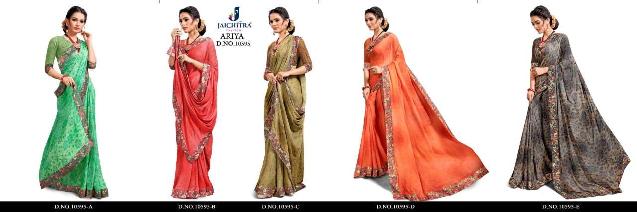 Buy ariya Jai Chitra Online Wholesale Designer Dull Moss Saree