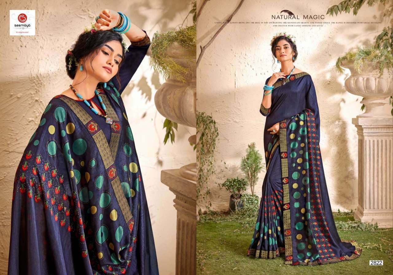 Buy Beauty Queen Seemaya Online Wholesale Designer Vichitra Silk Saree