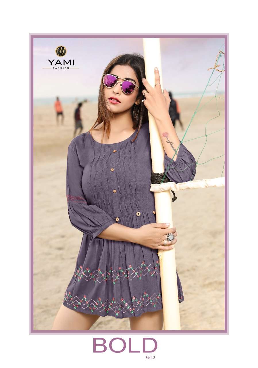 Buy Bold Vol 3 Yami Online Wholesale Designer Rayon Short Top