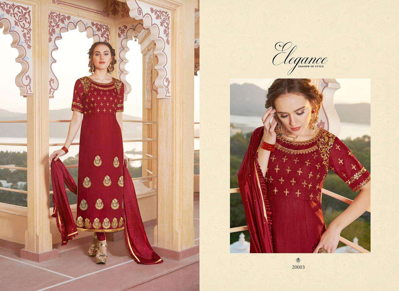 Buy Elegance Gulzar Online Wholesale Chanderi Salwar Suit