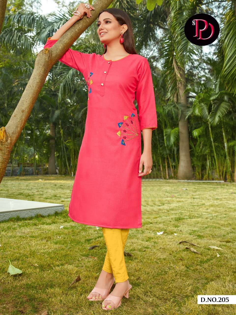 Buy Gunjan Vol 2 Poorvi Online Wholesale Designer Slub Cotton Kurtis