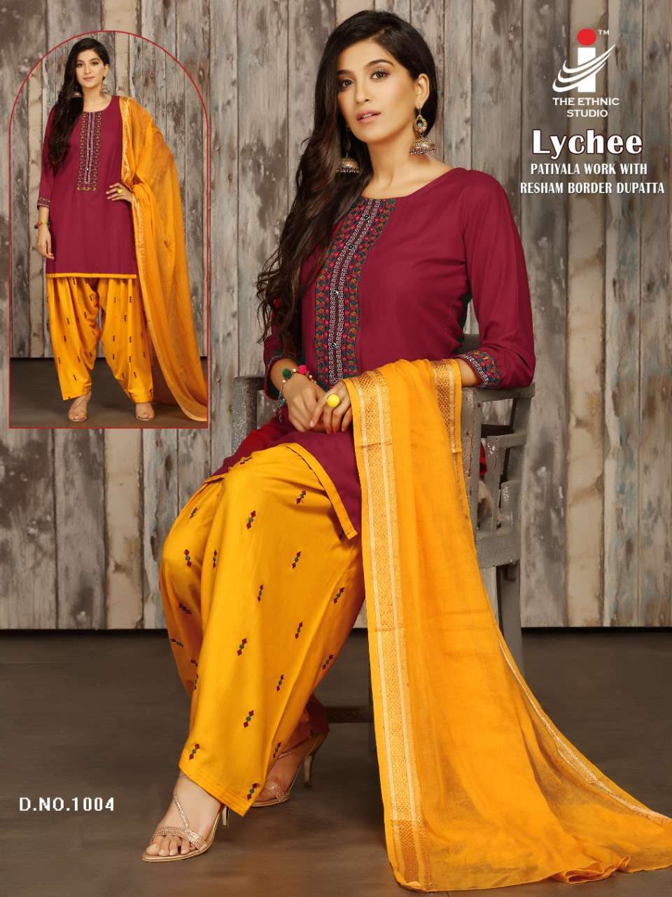 Buy I Lychee Swastik Online Wholesale Designer Patiyala Salwar Suit