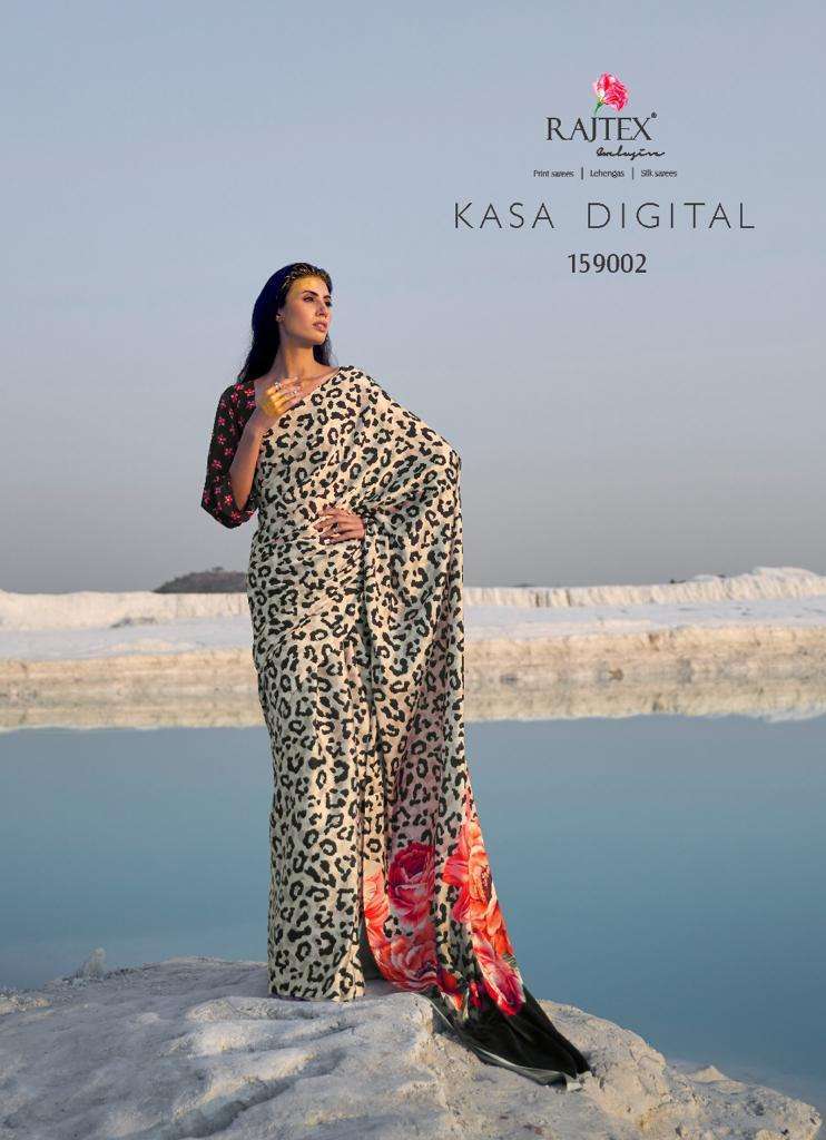Buy Kasa Digital Raj Tex Online Wholesale Designer Crepe Saree