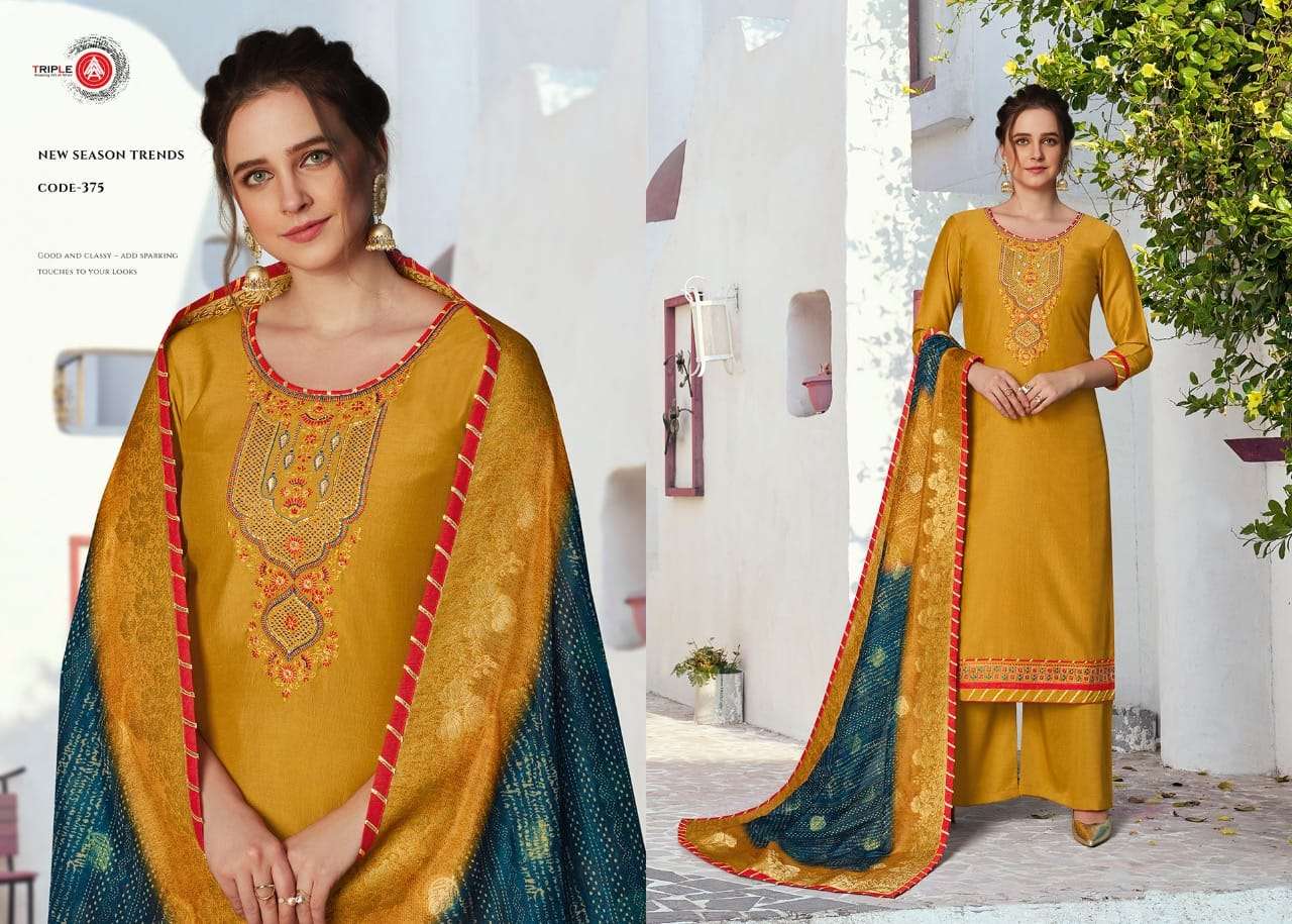 Buy Khwahish Triple Aaa Online Wholesale Designer Chinon Silk Salwar Suit