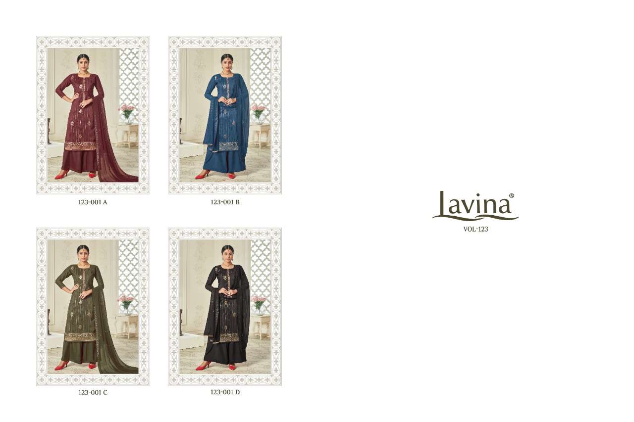 Buy Lavina Vol 123 Online Wholesale Designer Chinon Salwar Suit