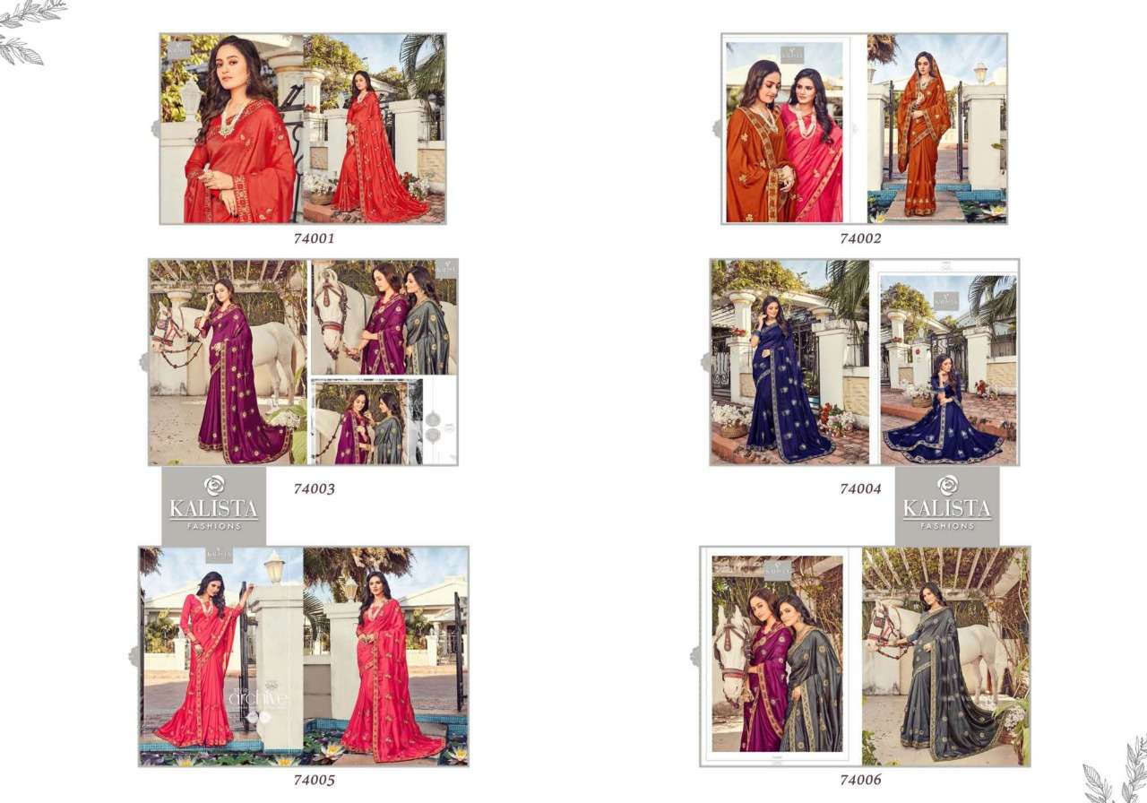 Buy Mubarak Kalista Online Wholesale Designer Vichitra Silk Saree