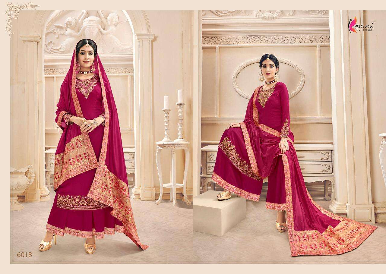 Buy Naaz Vol 3 Kesari Online Wholesale Designer Faux Georgette Salwar Suit