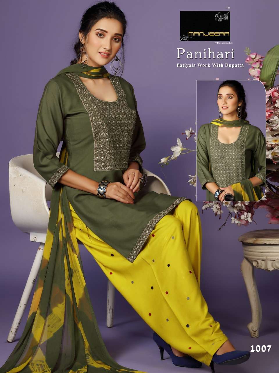 Buy Panihari Swastik Online Wholesale Designer Patiyala Salwar Suit
