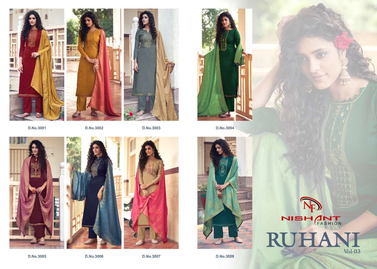 Buy Ruhani Vol 3 Nishant Online Wholesale Designer Soft Silk Salwar Suit