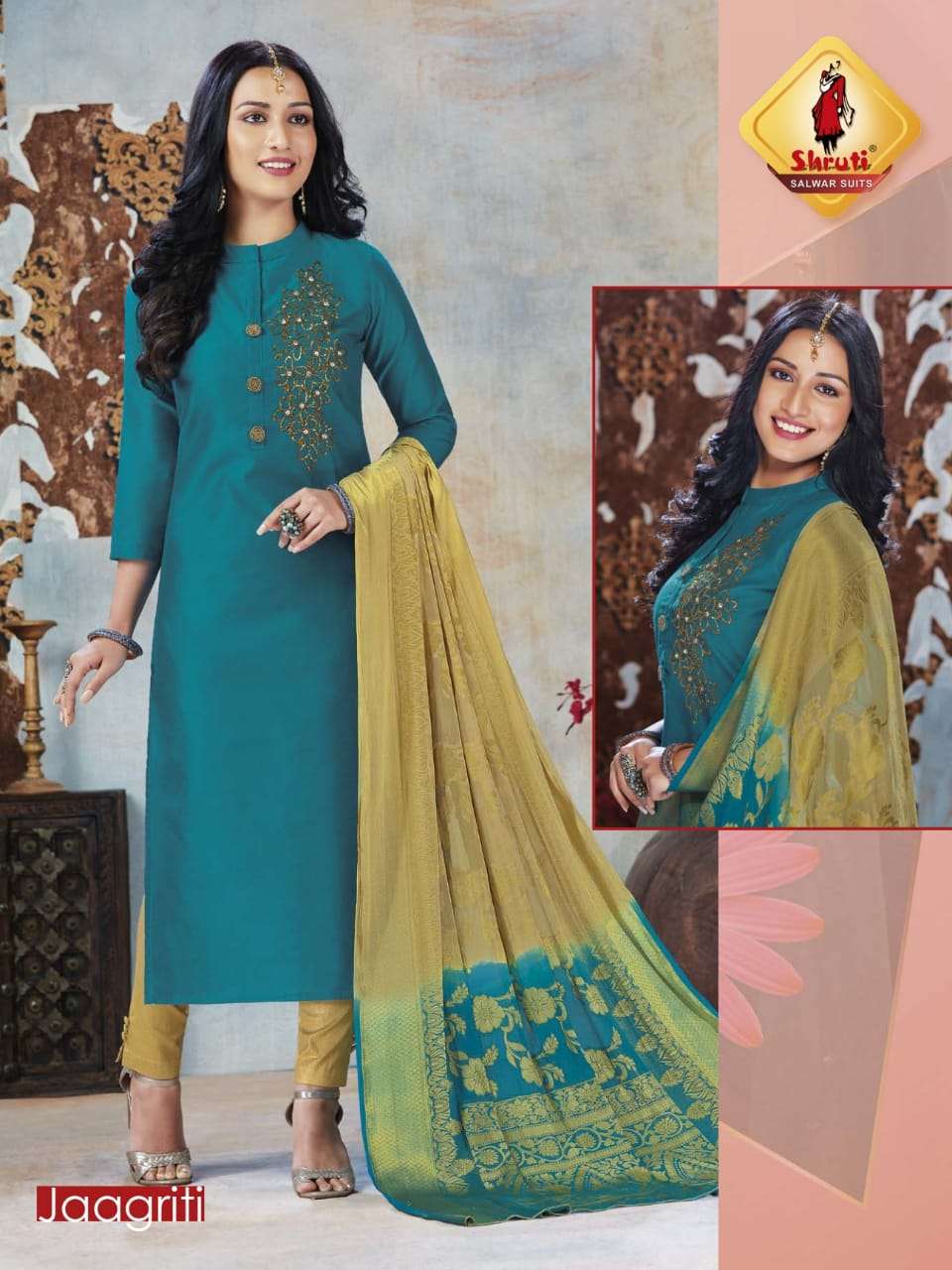 Buy Saanjh Shruti Online Wholesale Fancy Kurtis & Dupatta