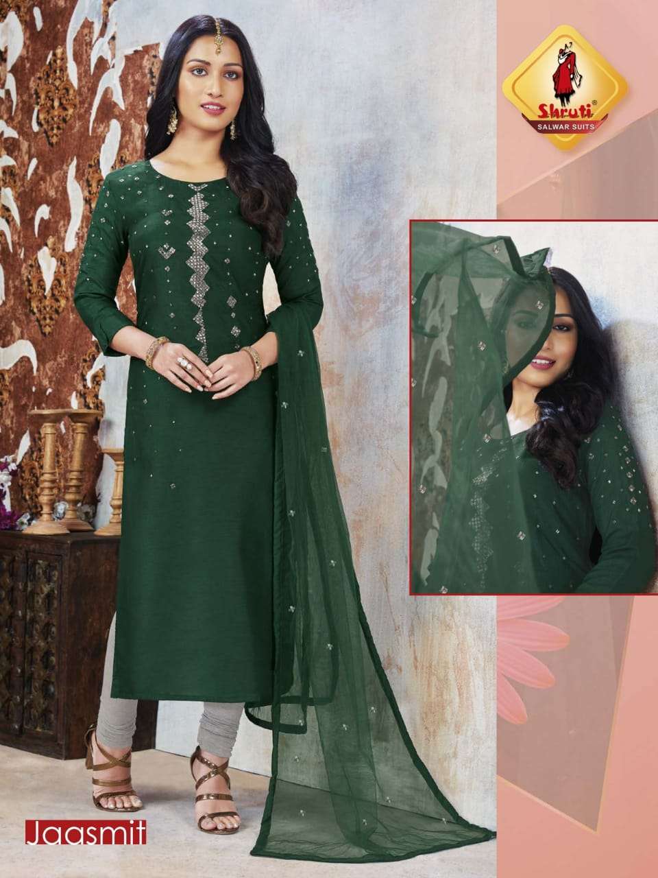 Buy Saanjh Shruti Online Wholesale Fancy Kurtis & Dupatta