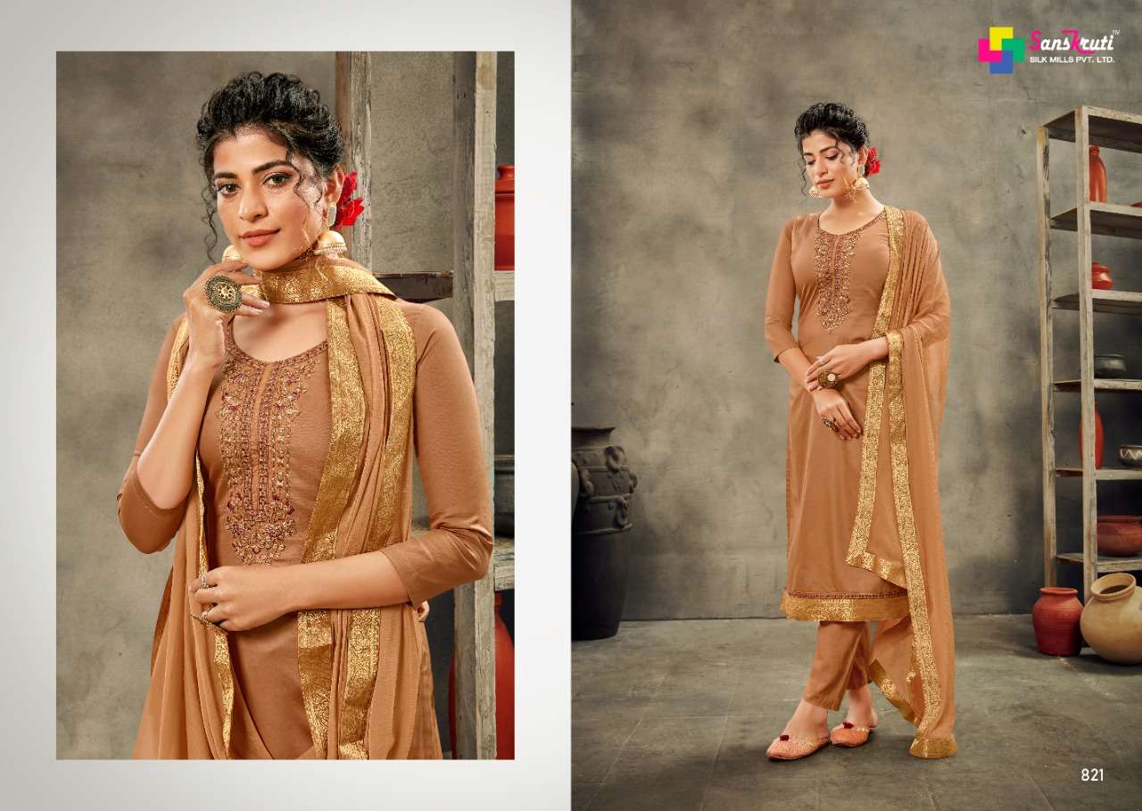 Buy Sarah Sanskruti Online Wholesale Designer Jam Silk Salwar Suit