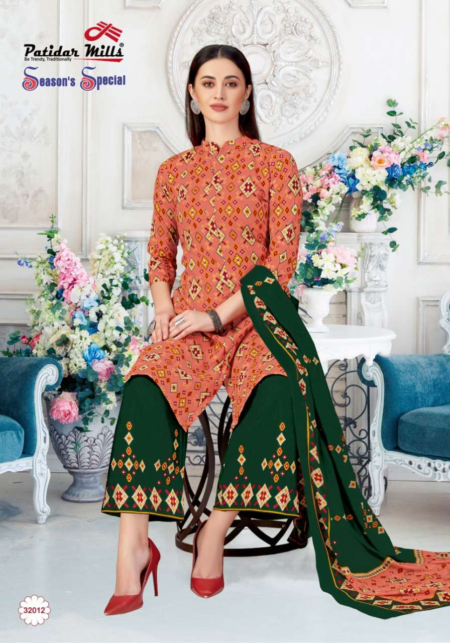 Buy Seasons Special Vol 32 Patidar Mills Cotton Online Wholesale Salwar Suit
