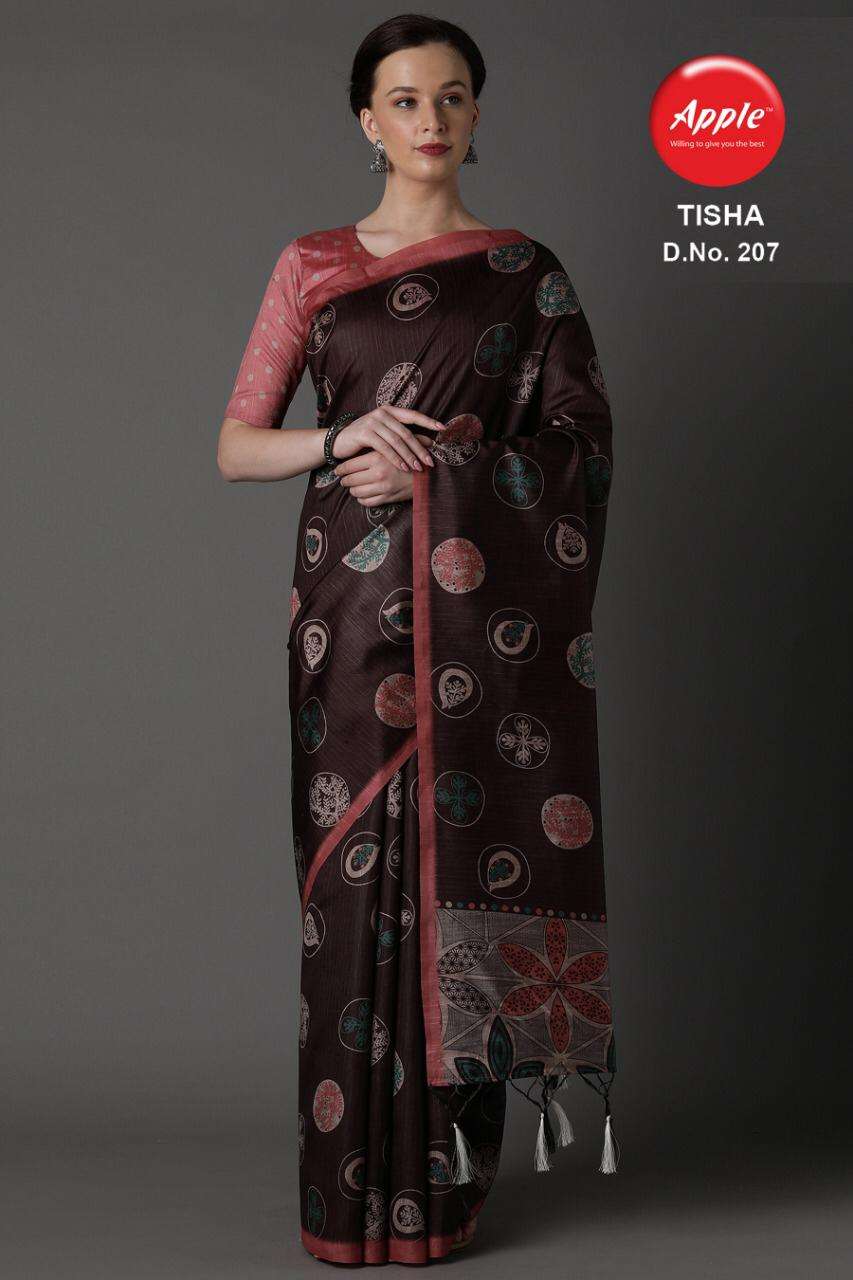 Buy Tisha Vol 1 Apple Online Wholesale Designer Bhagalpuri Silk Saree