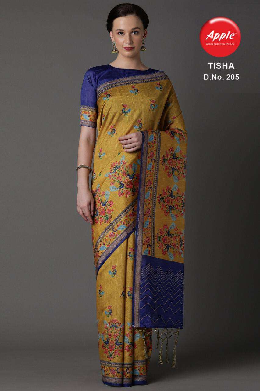 Buy Tisha Vol 1 Apple Online Wholesale Designer Bhagalpuri Silk Saree