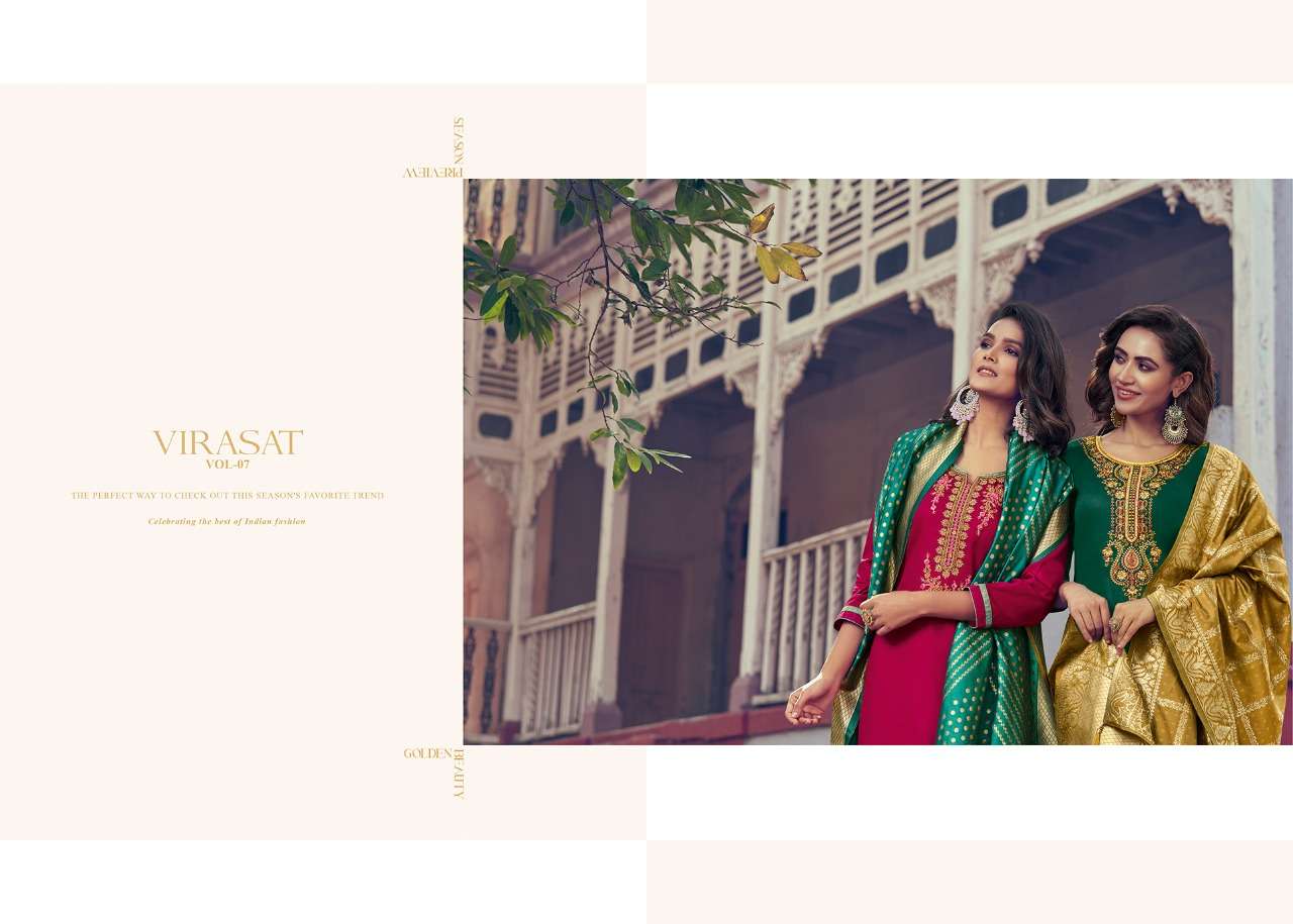 Buy Virasat Vol 7 Kessi Fabric Jam Silk Wholesale Online Dealer Salwar Suit