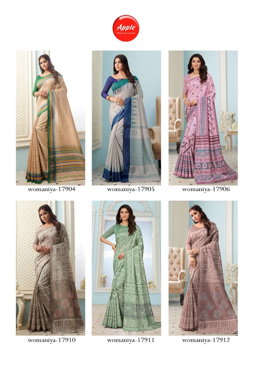 Buy Womaniya Vol13 Apple Online Wholesale Designer Bhagalpuri Silk Saree