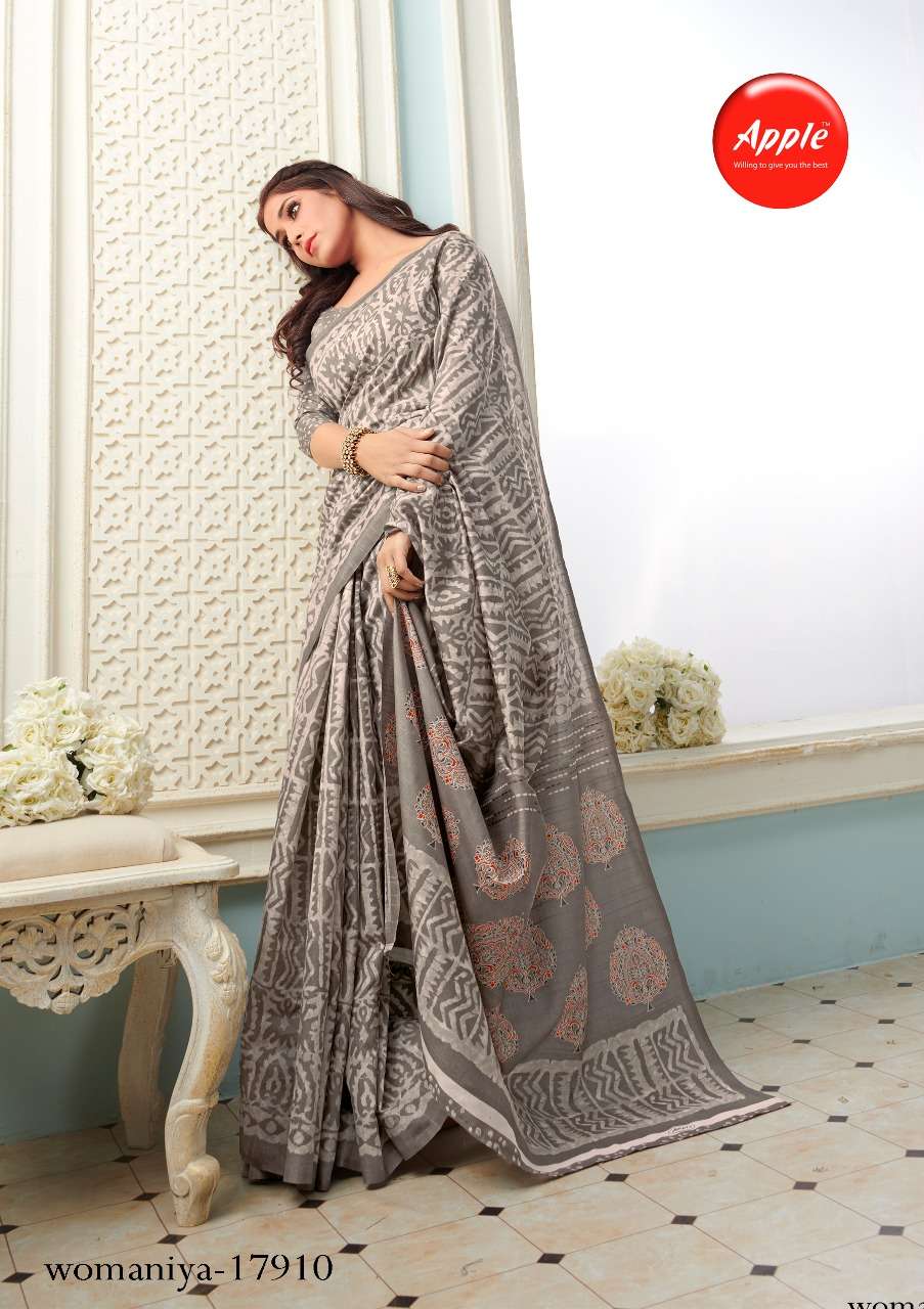 Buy Womaniya Vol13 Apple Online Wholesale Designer Bhagalpuri Silk Saree