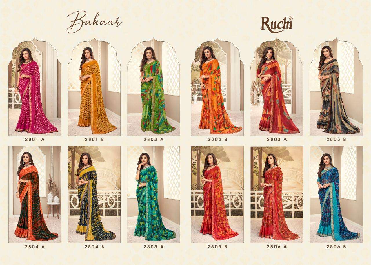 Buy Bahaar Ruchi Online Wholesale Designer Chiffon Saree