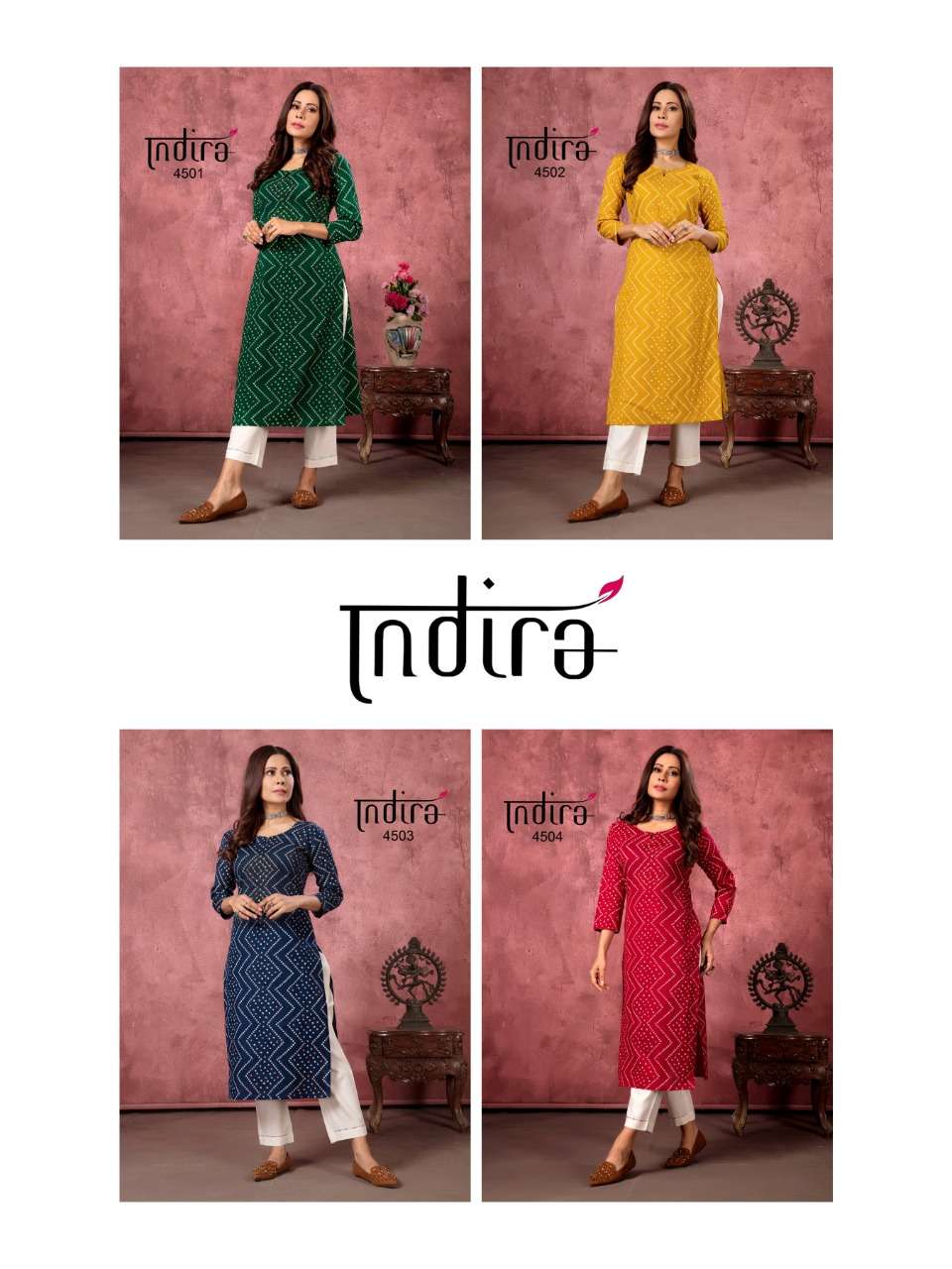 Buy Bandhej Indira Online Wholesale Designer Cotton Kurtis