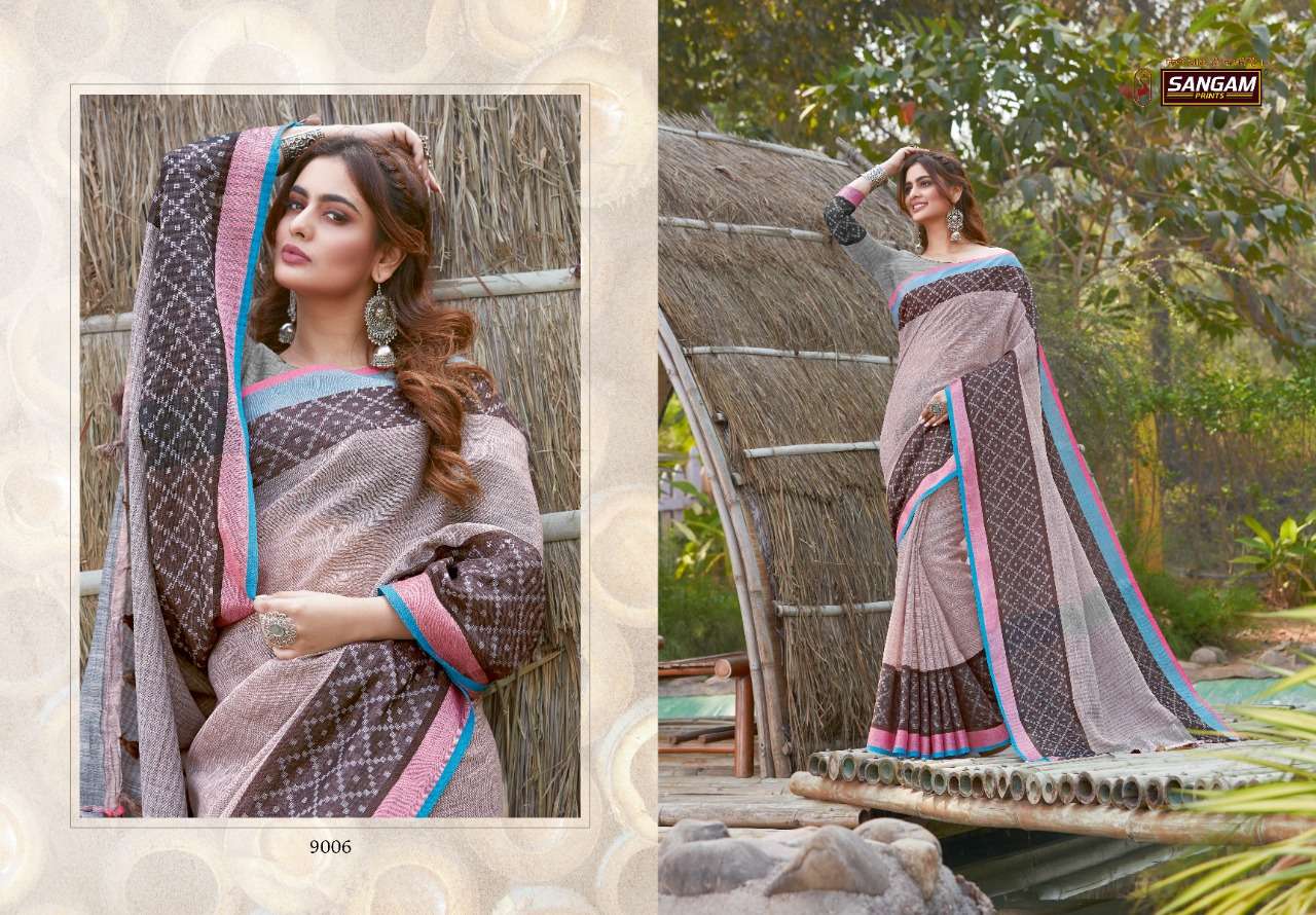 Buy Carma Sangam Online Wholesale Designer Linen Saree