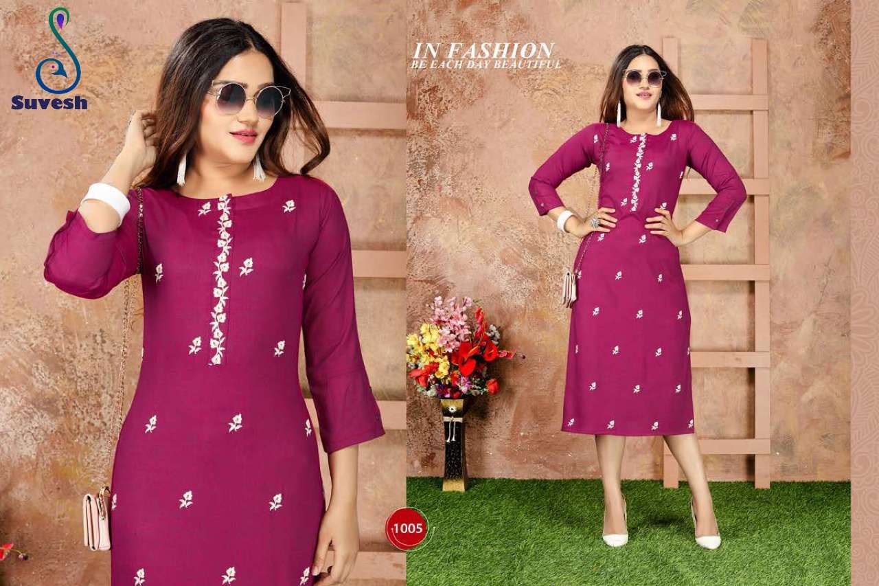 Buy Inifinity Suvesh Online Wholesale Designer Rayon Kurtis