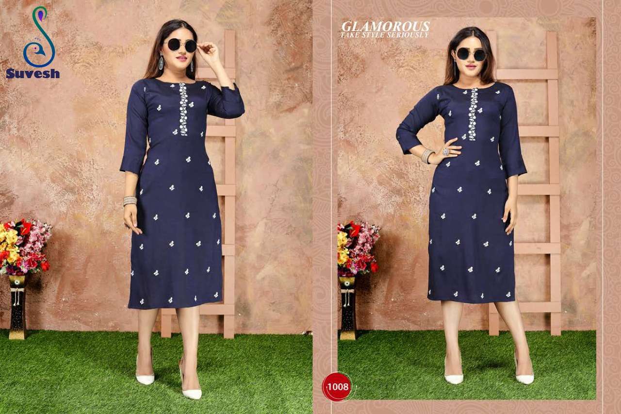 Buy Inifinity Suvesh Online Wholesale Designer Rayon Kurtis