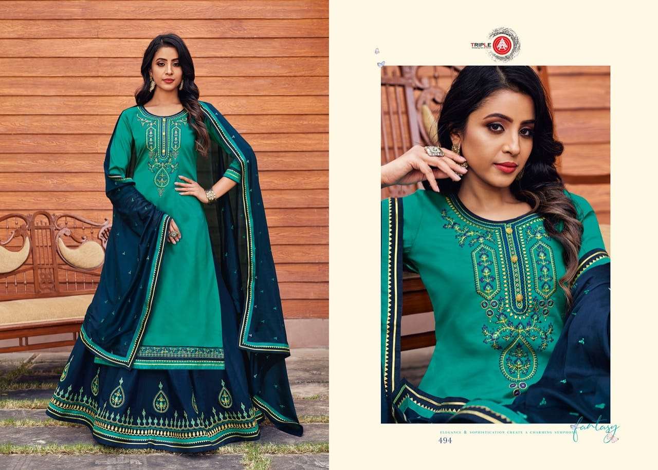 Buy Kalyani Triple Aaa Online Wholesale Designer Jam Silk Salwar Suit