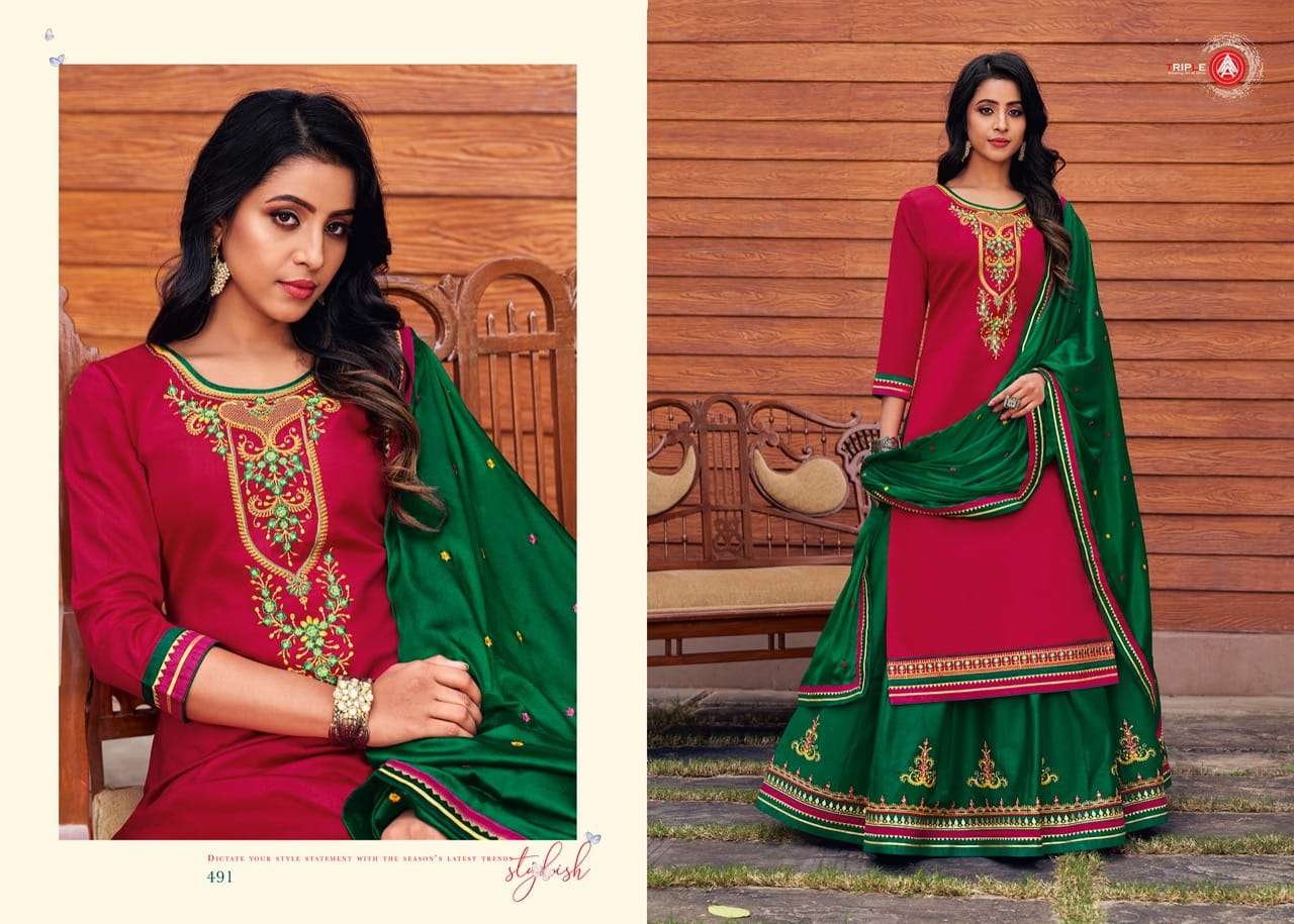 Buy Kalyani Triple Aaa Online Wholesale Designer Jam Silk Salwar Suit