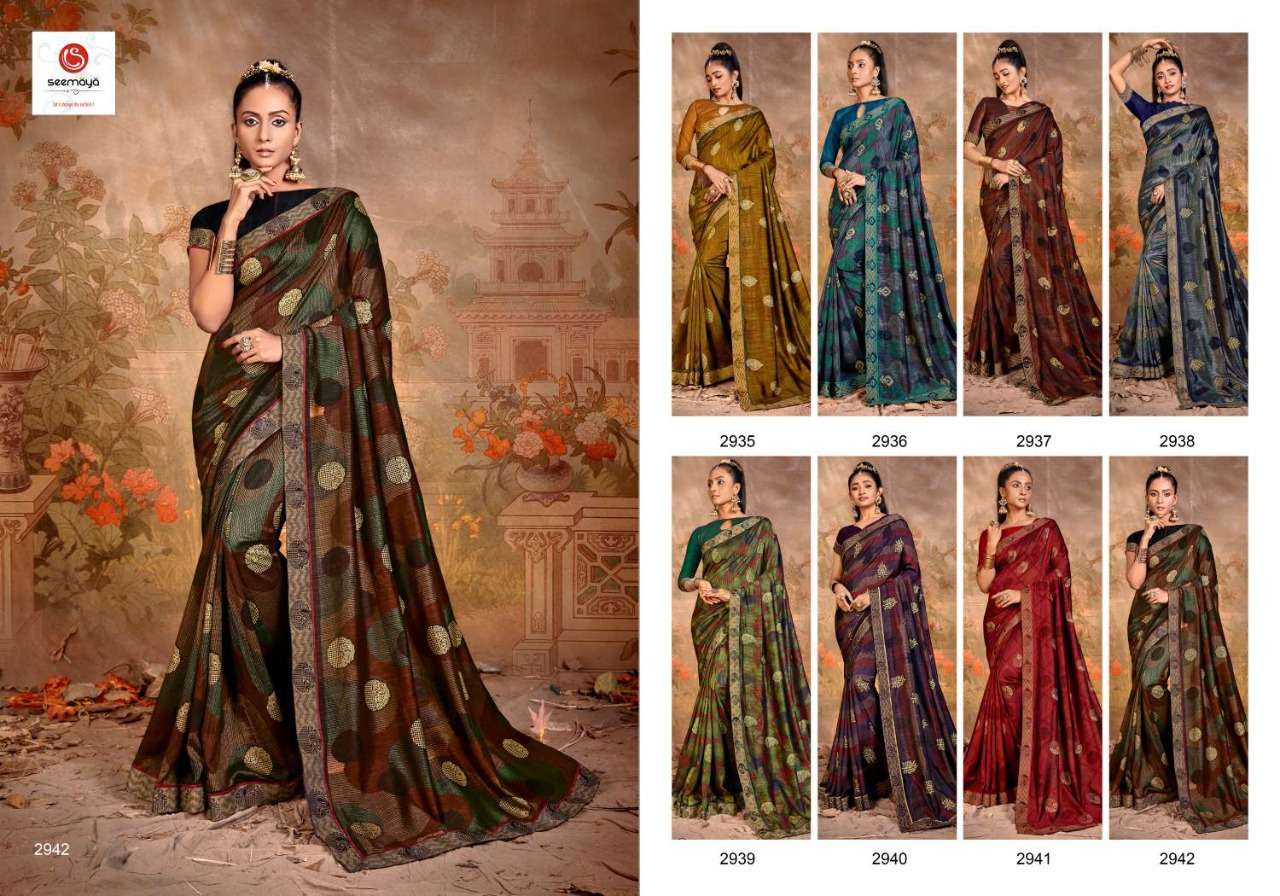 Buy Kasturi Seemaya Online Wholesale Designer Vichitra Saree