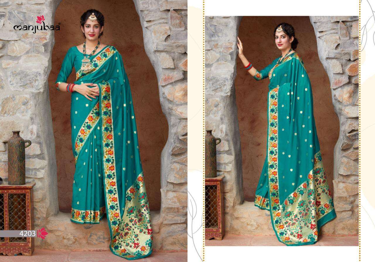 Buy MaaniKa Silk Manjubaa Online Wholesale Designer Fancy Saree